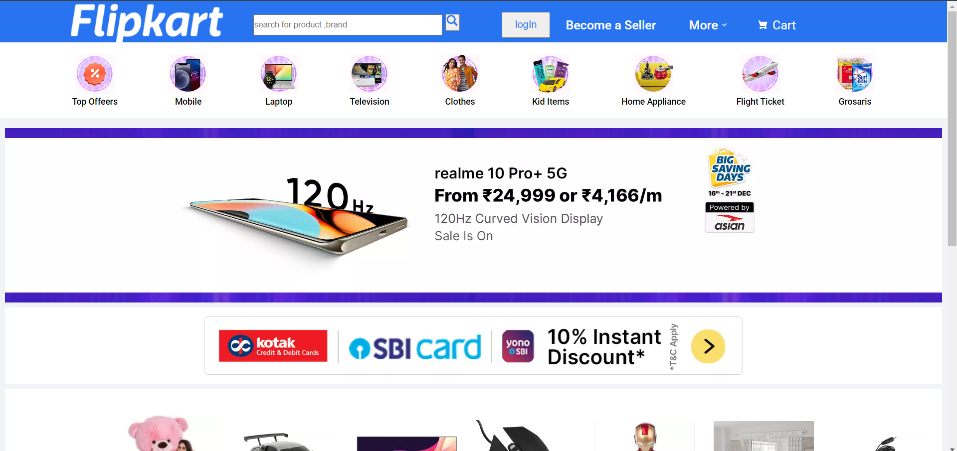 FlipKart Using html&CSS